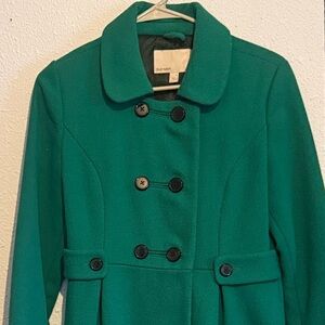 Old Navy Women's Emerald Green Double-Breasted Peacoat